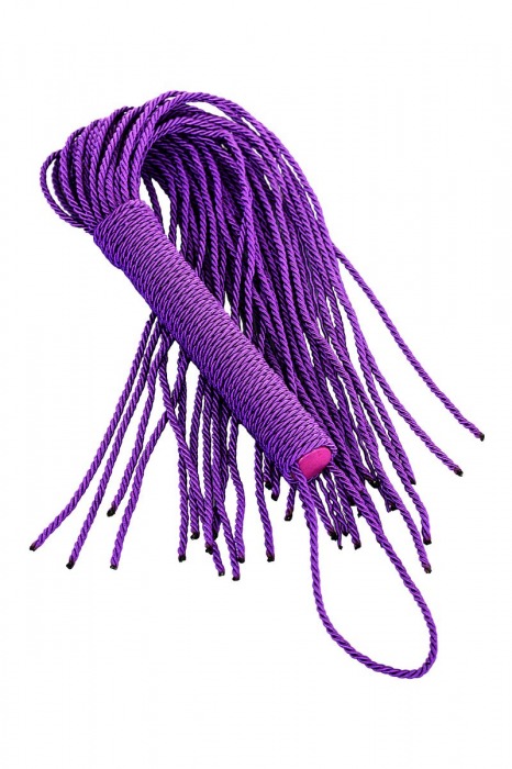 Сиреневый флоггер из веревки Theatre - 48,5 см. - ToyFa - купить с доставкой в Нальчике