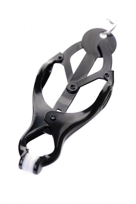 Черно-серебристые зажимы для сосков с кольцом для пениса TOYFA Metal - ToyFa - купить с доставкой в Нальчике