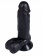 Черный фаллоимитатор-реалистик на присоске №4 - 17 см. - Джага-Джага