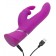 Лиловый вибратор Curve Thrusting Rechargeable Rabbit Vibrator - 24,1 см. - Happy Rabbit