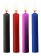 Набор из 4 разноцветных восковых свечей Teasing Wax Candle - Shots Media BV - купить с доставкой в Нальчике