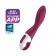 Малиновый вибромассажер для стимуляции G-точки Heated Thrill - 20,6 см. - Satisfyer купить в Нальчике с доставкой в Orgasmix.ru Малиновый вибромассажер для стимуляции G-точки Heated Thrill - 20,6 см. - Satisfyer