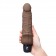 Коричневый вибратор с клиторальным выступом 7  Realistic Vibrator - 21,5 см. - PowerCocks