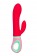 Красный вибратор с клиторальным отростком Petunia - 19 см. - ToyFa купить в Нальчике с доставкой в Orgasmix.ru Красный вибратор с клиторальным отростком Petunia - 19 см. - ToyFa