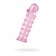 Гелевая розовая насадка на фаллос с шипами - 12 см. - Toyfa Basic - в Нальчике купить с доставкой