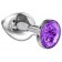 Малая серебристая анальная пробка Diamond Purple Sparkle Small с фиолетовым кристаллом - 7 см. - Lola Games - купить с доставкой в Нальчике Малая серебристая анальная пробка Diamond Purple Sparkle Small с фиолетовым кристаллом - 7 см. - Lola Games - купить с доставкой в Нальчике